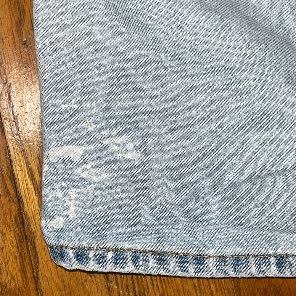 Vintage Levi's 967 Orange Tab Relaxed Fit Light Blue Denim Shorts Size 7